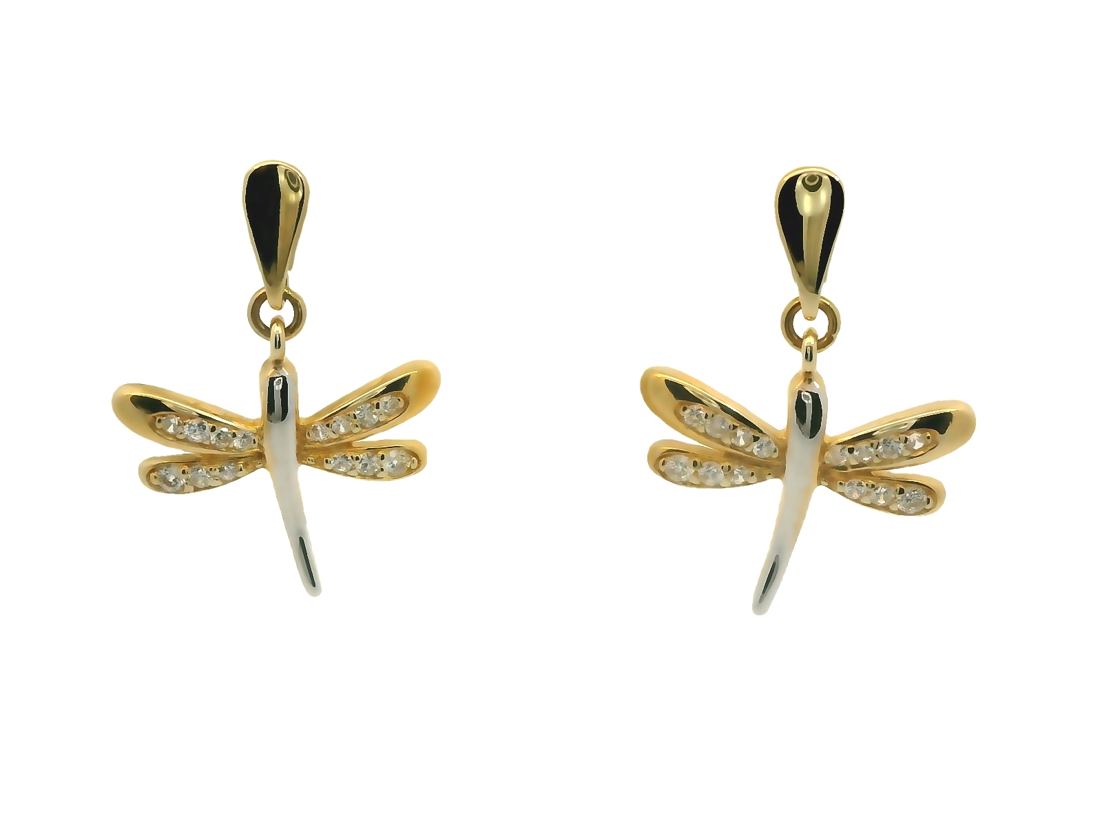 Deze prachtige bicolor gouden oorstekers (2.56 gr) zijn ontworpen in de sierlijke vorm van een vlinder en stralen elegantie en verfijning uit. De combinatie van geel- en witgoud zorgt voor een speels contrast, terwijl de fonkelende zirkonia steentjes een vleugje luxe toevoegen. Perfect voor een subtiele, maar stijlvolle uitstraling bij elke gelegenheid.