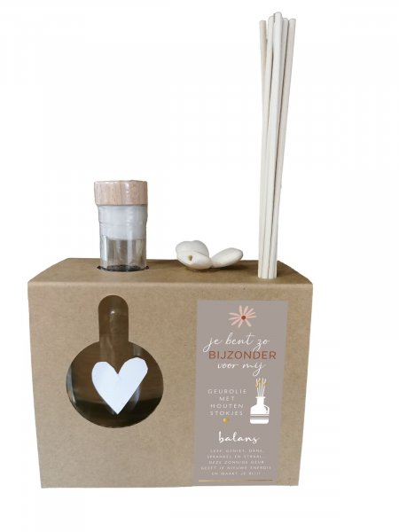 Geur is genieten!
Ontdek onze nieuwe collectie met geurolie.
Bij het flesje van 200 ml zitten geurstokjes waar je houten hartjes op kunt schuiven. De flesjes met geur zijn geschikt om in de woonkamer , badkamer, toilet, kledingkast, te plaatsen.