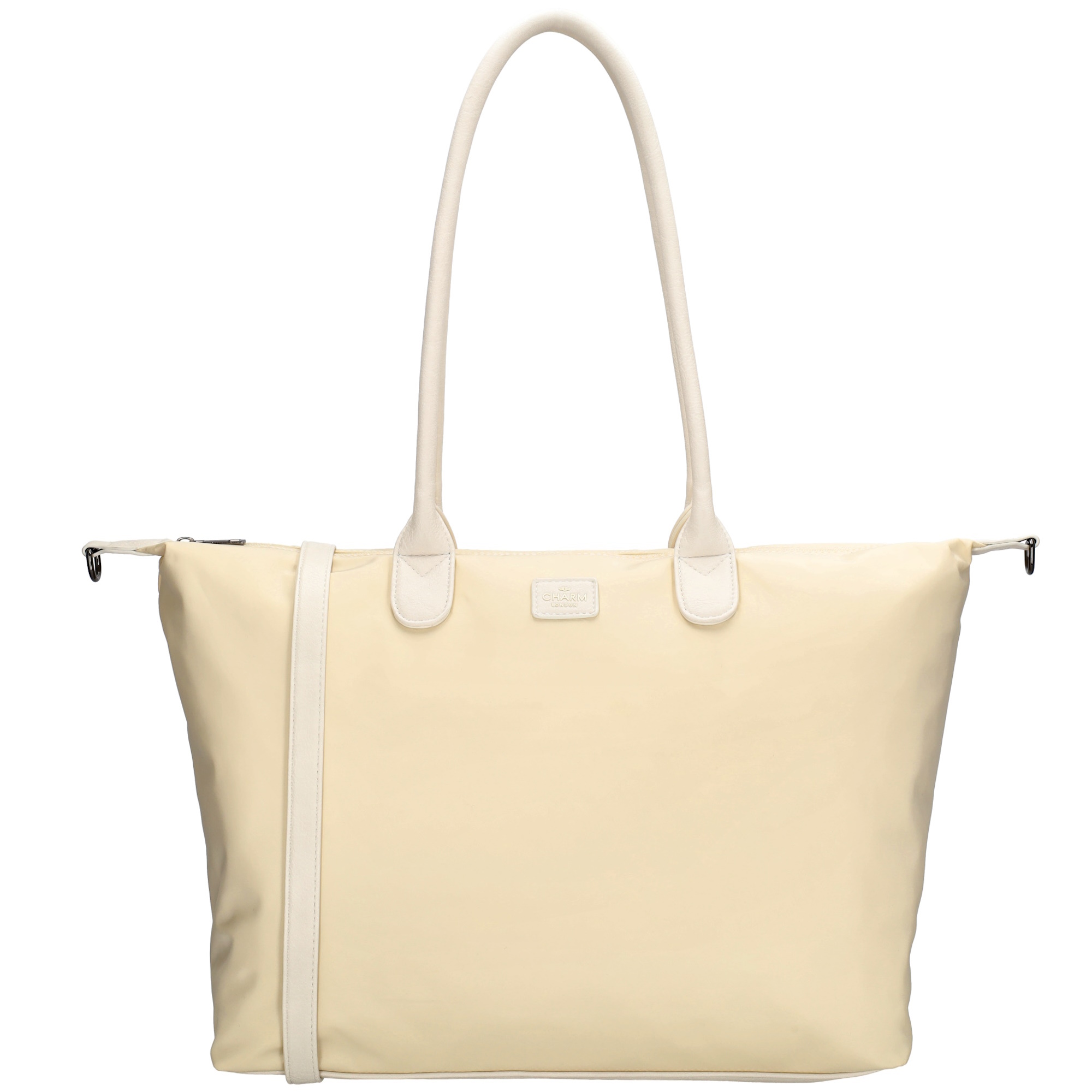 De Charm London Buckingham Mono Laptoptas 15,6 inch (34,5x19,4 cm) in crème, modelnummer W00838138, is een stijlvolle schoudertas. Ideaal voor dagelijks gebruik, biedt het ruimte en bescherming voor uw laptop. Draag het comfortabel over uw schouder voor een moeiteloze uitstraling. Perfect voor zowel zakelijke als casual gelegenheden. Een must-have accessoire voor iedere tasliefhebber!