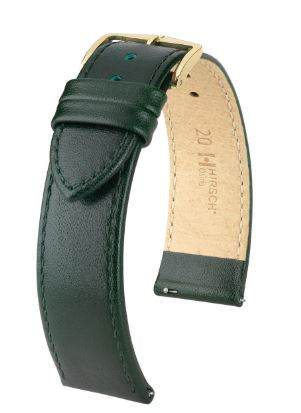 Hirsch Osiris L Dark Green Shiny Calf 20/18mm 03475040-1-20