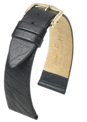 Hirsch Calf L NQR Black Leather Fibers 20/18mm 11120250-1-20