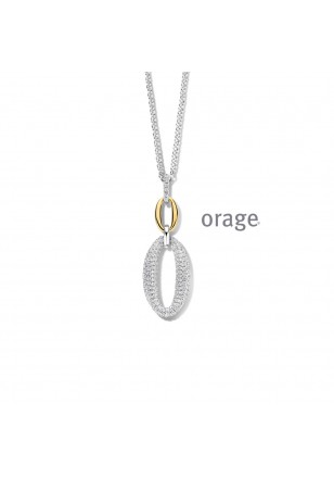 Ketting bicolor 925 rh cz