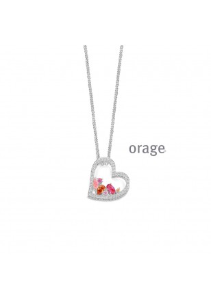 Ketting hart 925 rh cz 