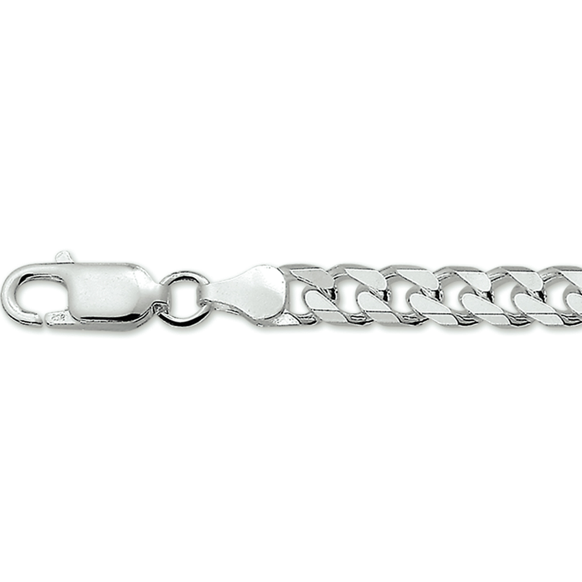 De moderne man weet dat sieraden allang niet meer alleen voor vrouwen zijn! Draag jouw set casual met een spijkerbroek of met een knipoog bij een wat meer zakelijke look. Details: Zilveren collier met geslepen gourmet schakel.

Gender: heren
Breedte: 6 mm
Langste lengte: 60 mm