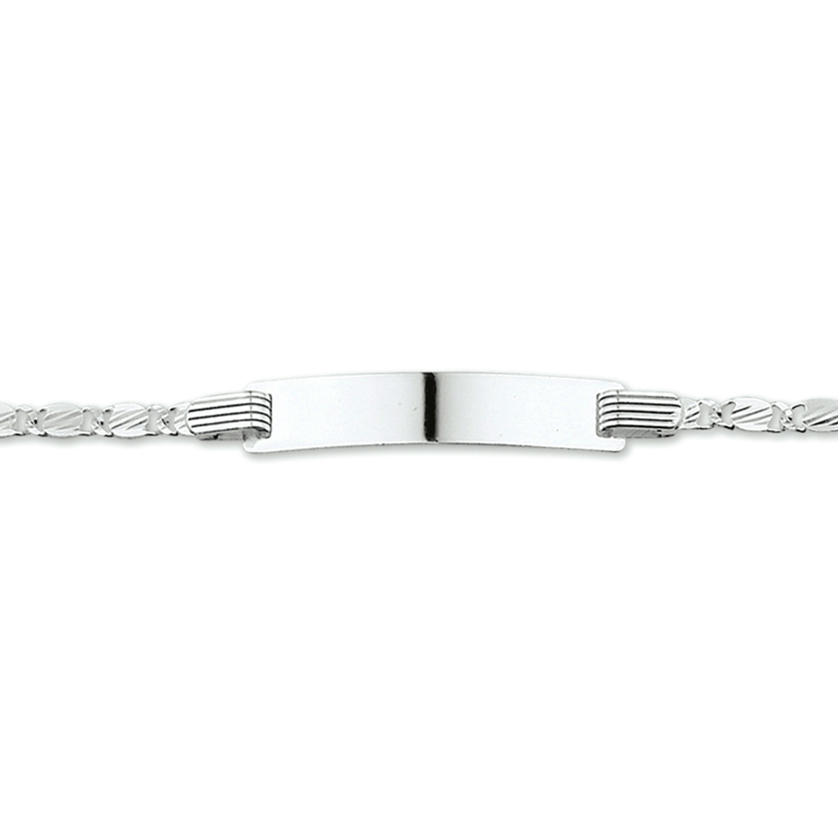 925 Zilveren graveerarmband. De graveerplaat heeft een dikte van 0.8mm.