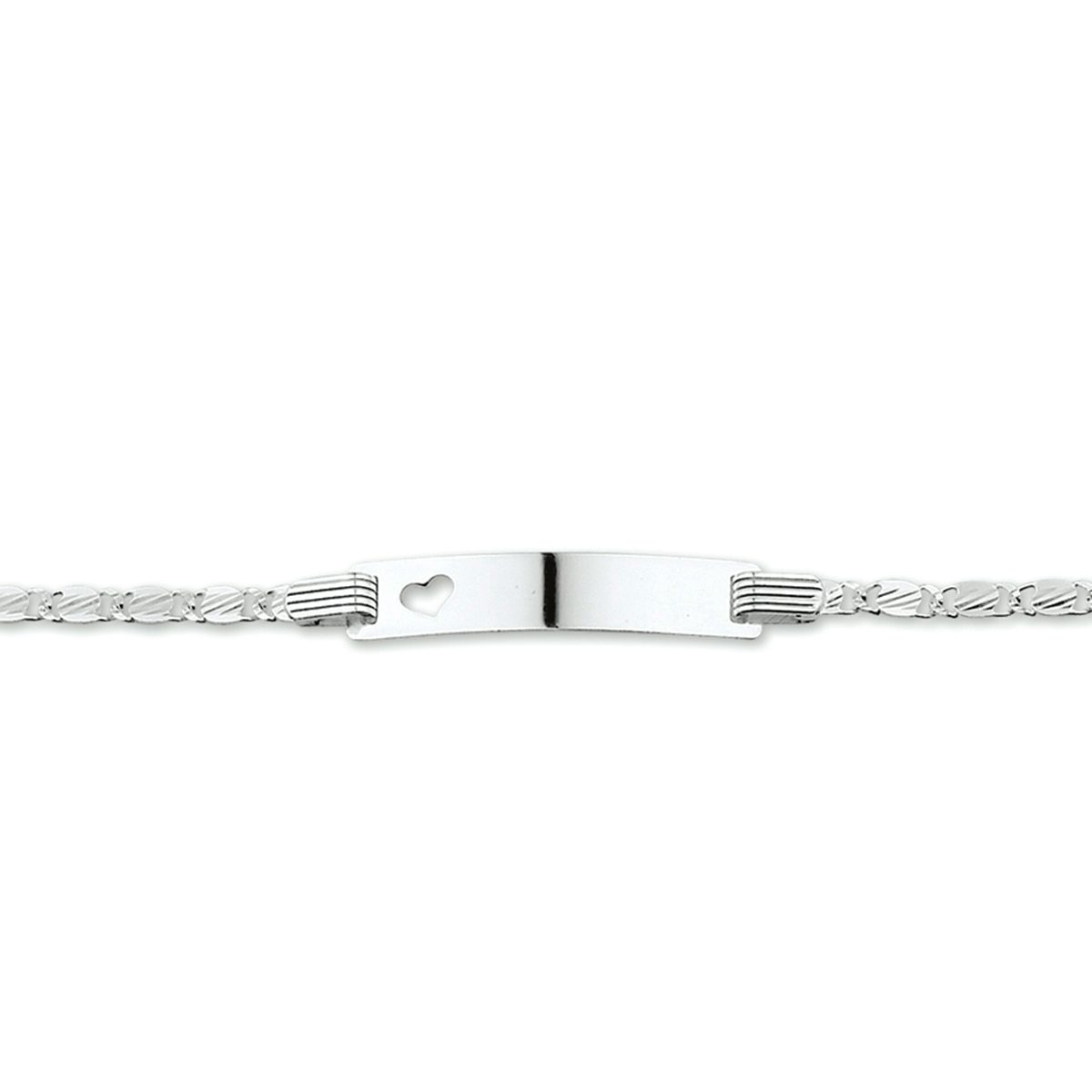 925 Zilveren graveerarmband. De graveerplaat heeft een dikte van 0.8mm.