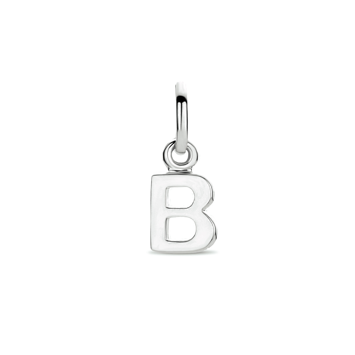 Gerhodineerd 925 zilveren hanger uitgevoerd in een letter.