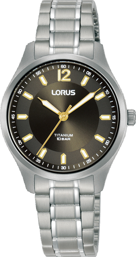 Dit is een dameshorloge van het merk Lorus. Het is een analoog horloge gemaakt van titanium. De diameter van de kast is 30 mm en de kast is 8 mm dik.
De verdere specificaties van het horloge zijn als volgt:
Kastvorm: rond
Kastkleur: zilverkleurig
Kastmateriaal: titanium
Bandbreedte: 14 mm
Bandlengte: 225 mm
Sluiting: vouwsluiting met drukker
Wijzerplaatkleur: grijs
Glassoort: hardlex mineraal glas
Waterdichtheid: 10 ATM
Techniek: quartz