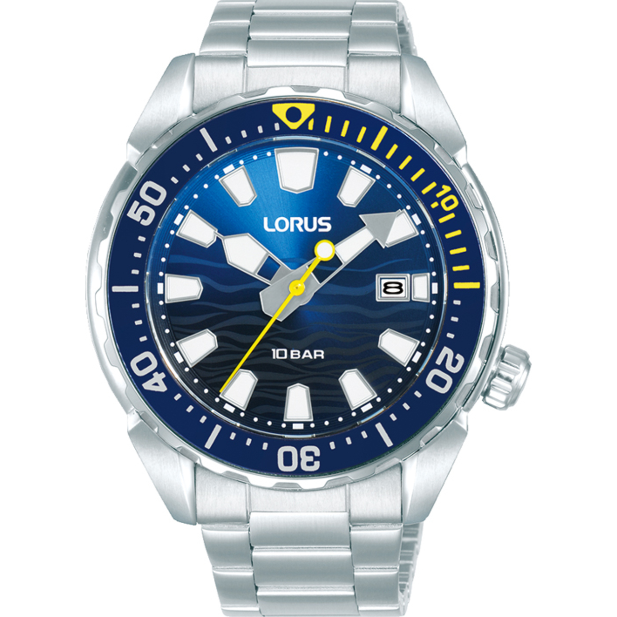 Dit is een herenhorloge van het merk Lorus. Het is een analoog horloge gemaakt van staal. De diameter van de kast is 41 mm en de kast is 11.8 mm dik.
De verdere specificaties van het horloge zijn als volgt:
Kastvorm: rond
Kastkleur: zilverkleurig
Kastmateriaal: staal
Sluiting: vouwsluiting met drukker
Wijzerplaatkleur: blauw
Glassoort: hardlex mineraal glas
Waterdichtheid: 10 ATM
Techniek: quartz