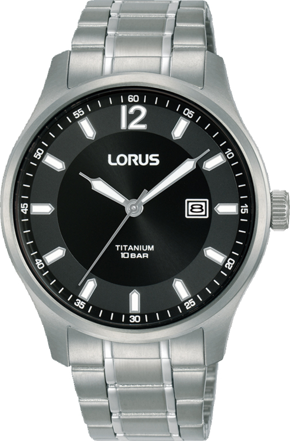 Dit is een herenhorloge van het merk Lorus. Het is een analoog horloge gemaakt van titanium. De diameter van de kast is 40 mm en de kast is 10.2 mm dik.
De verdere specificaties van het horloge zijn als volgt:
Kastvorm: rond
Kastkleur: zilverkleurig
Kastmateriaal: titanium
Bandbreedte: 20 mm
Bandlengte: 265 mm
Sluiting: vouwsluiting met drukker
Wijzerplaatkleur: zwart
Glassoort: hardlex mineraal glas
Waterdichtheid: 10 ATM
Techniek: quartz