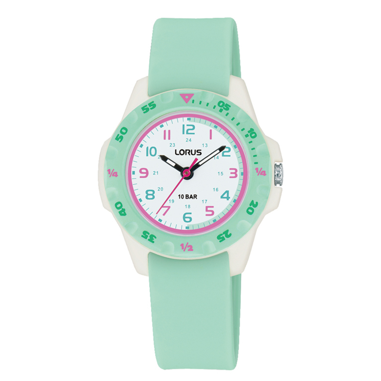 Dit is een horloge van het merk Lorus. Het is een analoog horloge gemaakt van kunststof. De diameter van de kast is 29.5 mm en de kast is 10 mm dik.
De verdere specificaties van het horloge zijn als volgt:
Kastvorm: rond
Kastkleur: groen
Kastmateriaal: kunststof
Sluiting: gesp
Wijzerplaatkleur: wit
Glassoort: acryl glas
Waterdichtheid: 10 ATM
Techniek: quartz