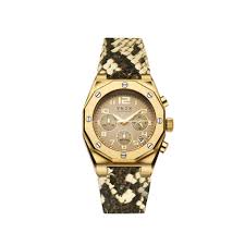 horloge snake goud beige