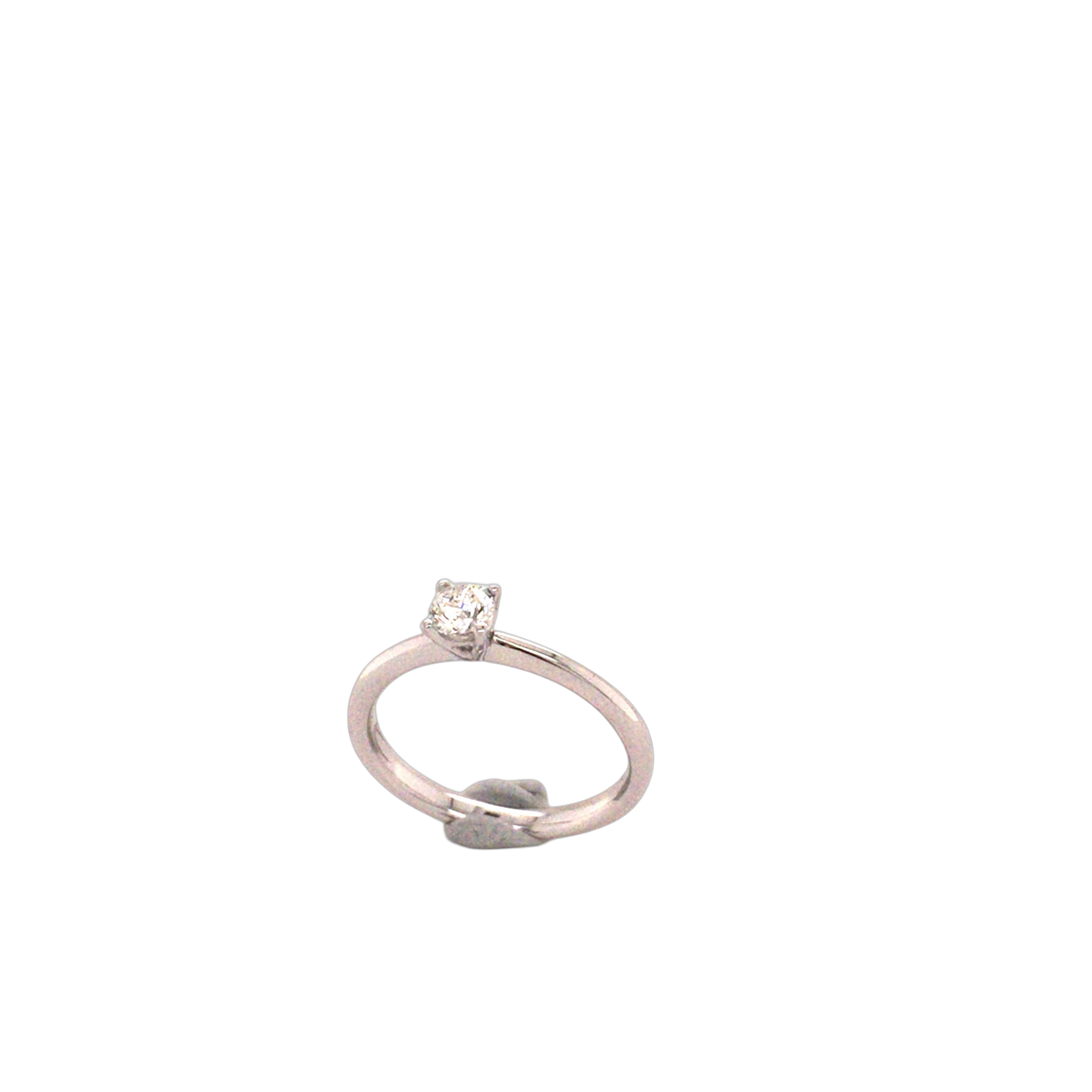 Ring Weißgold 750/ooo 
1 Brillant  0,30ct  TW si