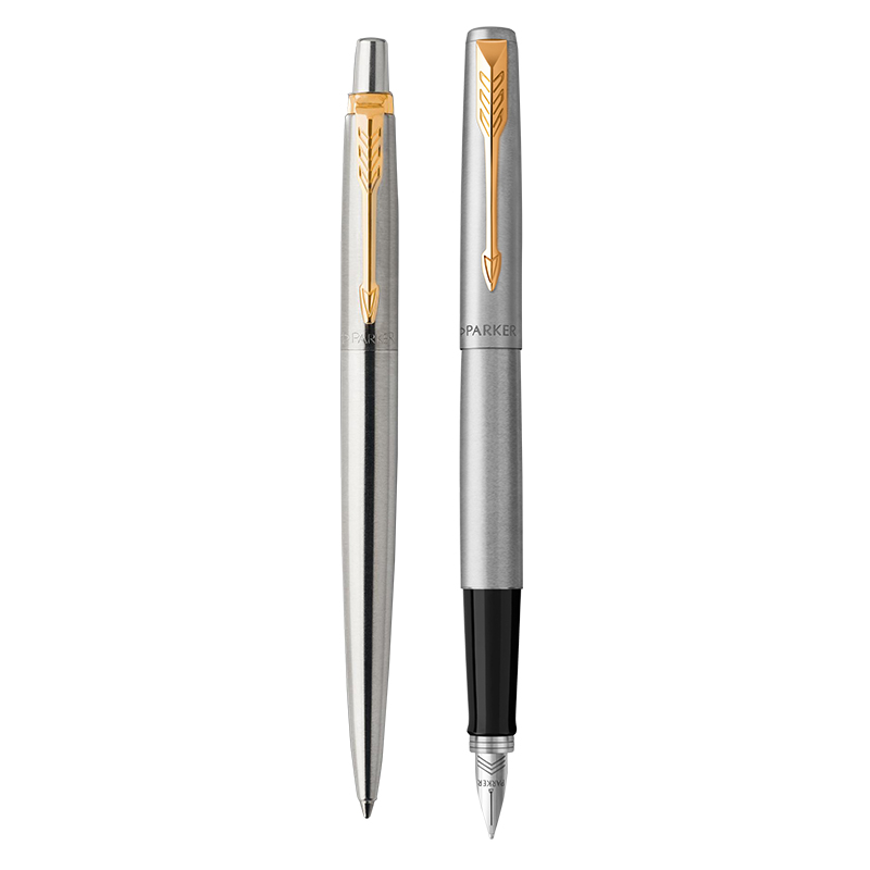 Parker Set Jotter Steel balpen + vulpen