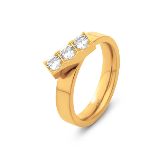 MELANO TWISTED TRIPLE GD RING 