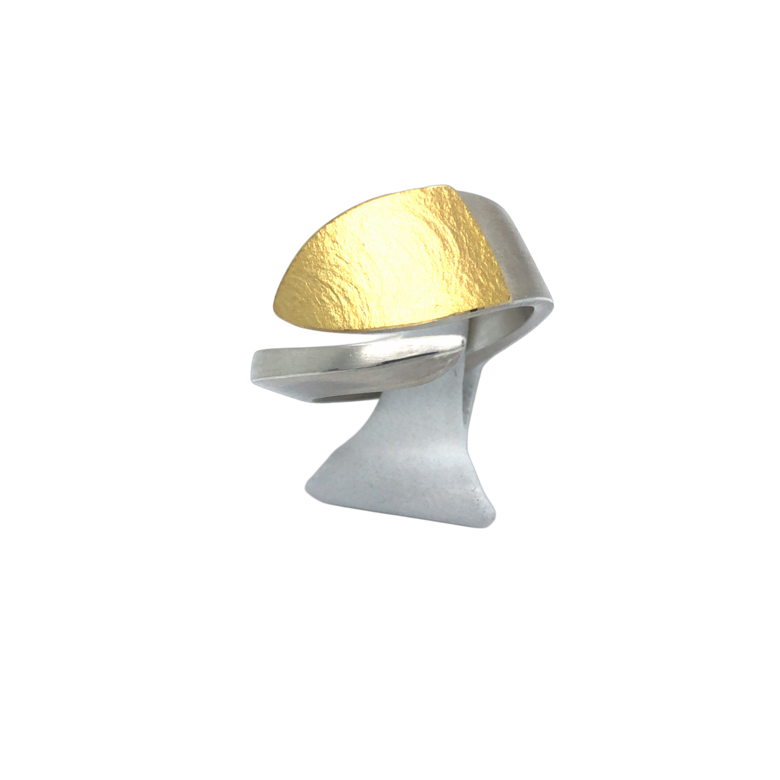 Ring in Silber 925/ Gold 900 Gr. 57