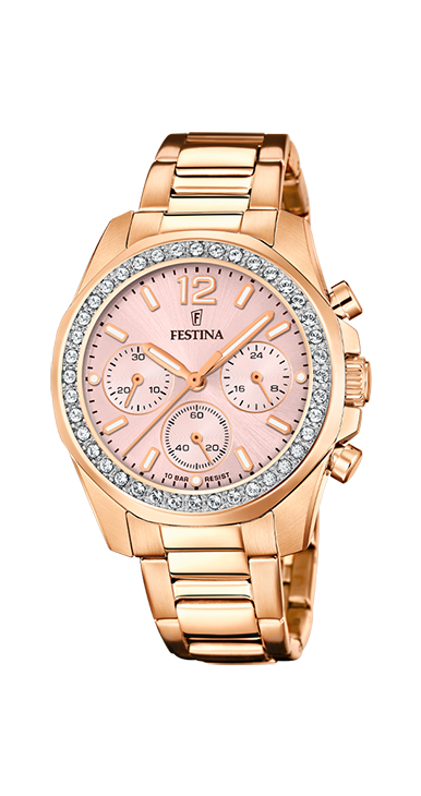 FESTINA RAINBOW ROZE DAMESHORLOGE VAN STAAL F20639/6
