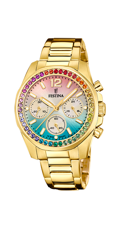 FESTINA RAINBOW MULTICOLOUR DAMESHORLOGE VAN STAAL F20609/5