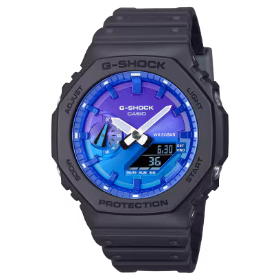 Dit Casio horloge behoort tot de G-shock collectie.
Referentienummer: GA-2100FL-1AER

Vurige en gedurfde G-SHOCK-horloges met vlammen van ontzagwekkende kleur.
Bij G-SHOCK draait alles om uitdagingen aan gaan, en de levendige kleurgradatie van de Flame Inside-lijn zet deze passie in het middelpunt.