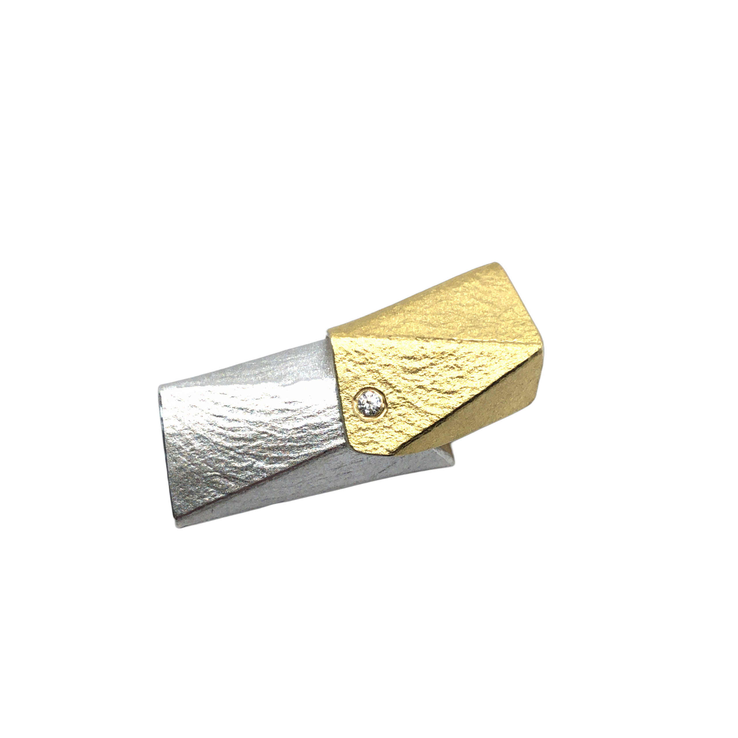 Collierschließe in Silber/ Gold 900 mit Brillant 0,02ct