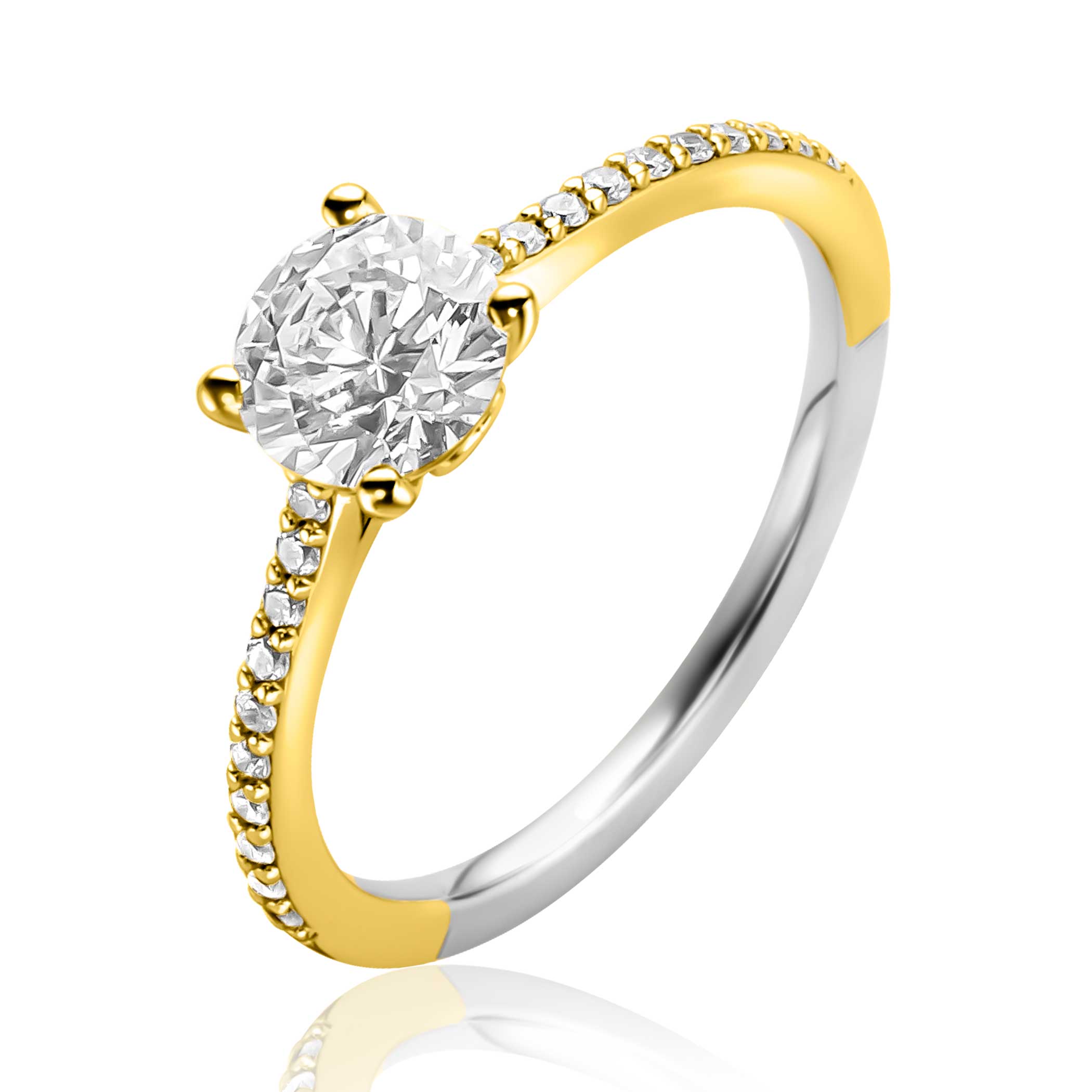 Zinzi ring geel verguld