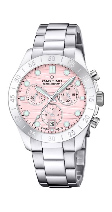 Candino Swiss C4783/2 dameshorloge, een staaltje elegantie en verfijning. Dit horloge heeft een kast van roestvrij staal van 316L, wat duurzaamheid en stevigheid garandeert. Dankzij het tijdloze design is dit het perfecte accessoire voor elke gelegenheid. Stijl en functionaliteit worden gecombineerd met de Zwitserse precisie die kenmerkend is voor het merk.