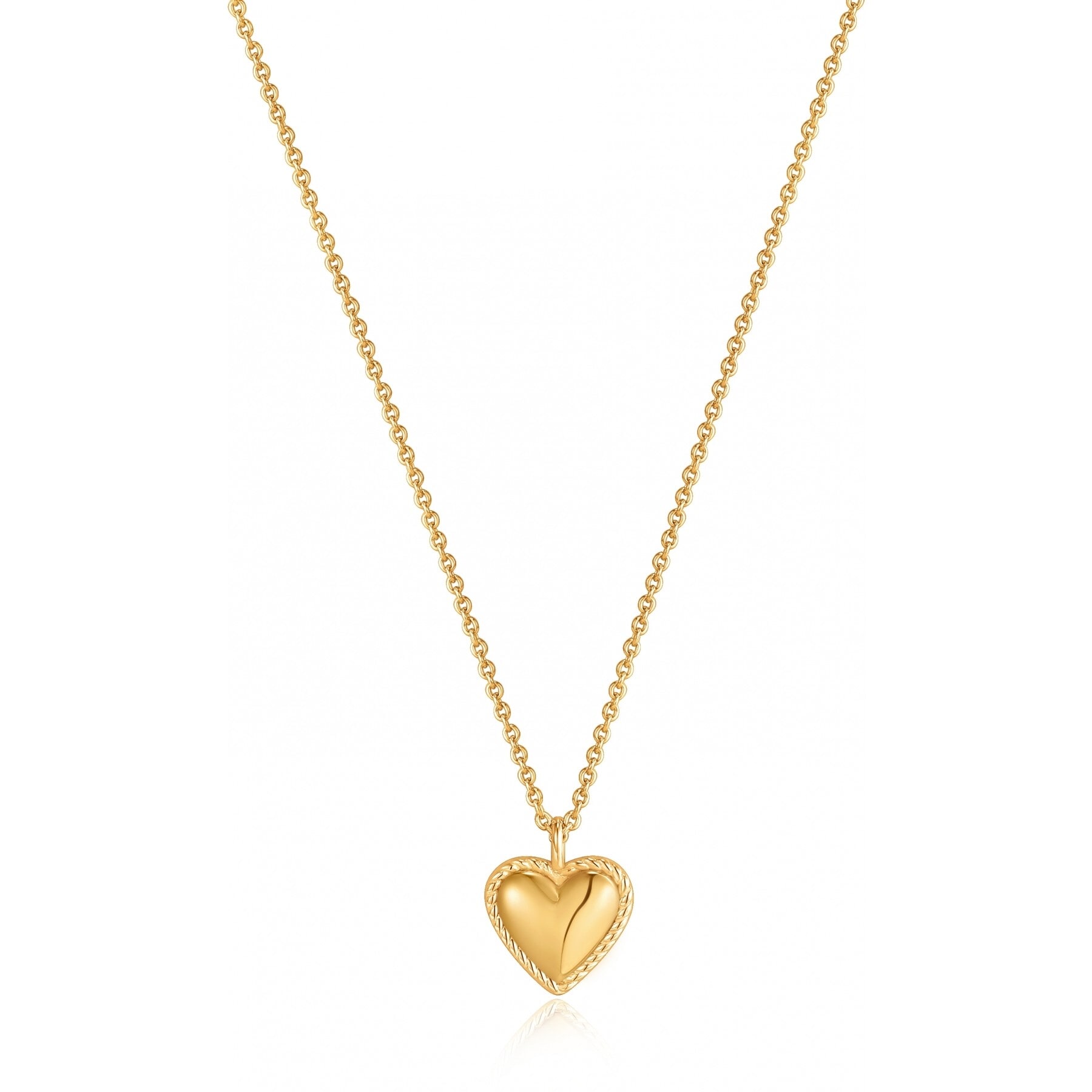Ketting Zilver verguld met hartje