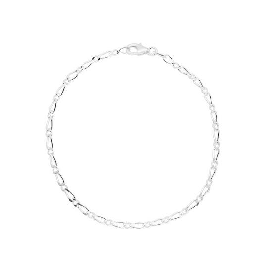 Zilveren figaro armband 19cm