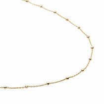 Sparkling Jewels SN-SBG-080 Necklace | Faceted ball Chain Gold Plated | 80cm