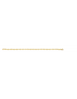 14k gouden collier Singapore met een lengte van 45cm en een breedte van 3mm. Dit gouden collier is gevuld met een zilveren kern.