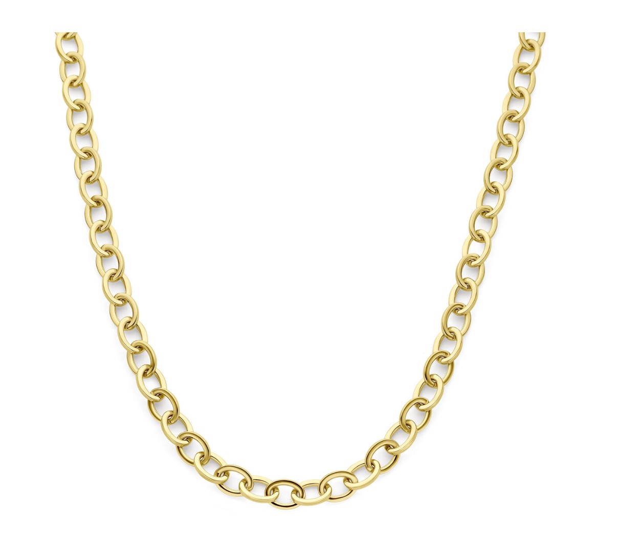 Zinzi Gold 14 karaat gouden fantasie collier met luxe karabijn sluiting. 45 cm lang.
