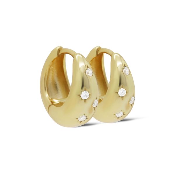 Karma oorringen STELLY stars | zilver verguld | 15mm | H497GP