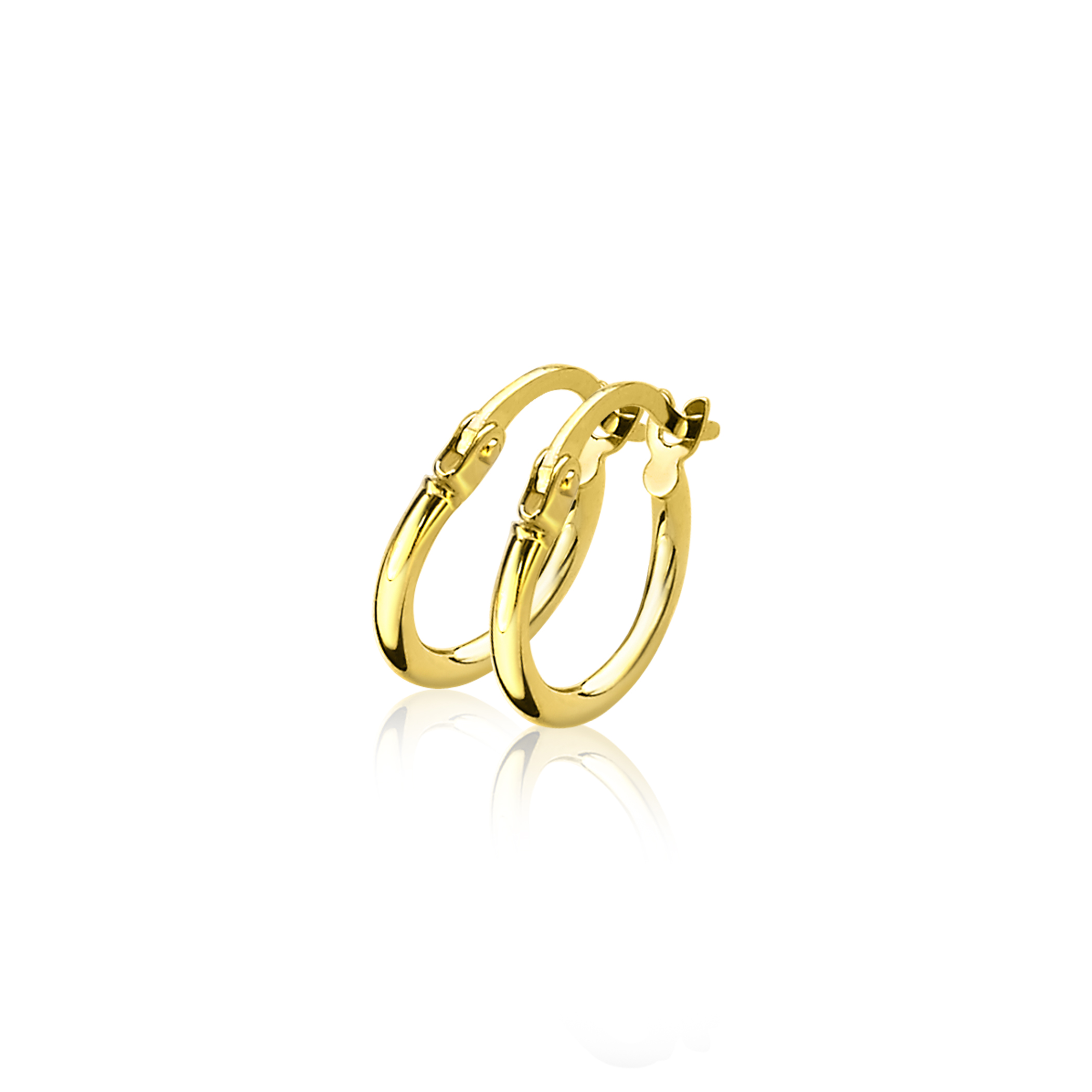 ZINZI Gold 14 karaat gouden oorringen met een ronde buis. Voorzien van een handige bovensluiting. De grootte van deze oorsieraden is 12 x 1,5mm. Vervaardigd van geheel 14 karaat goud (585).