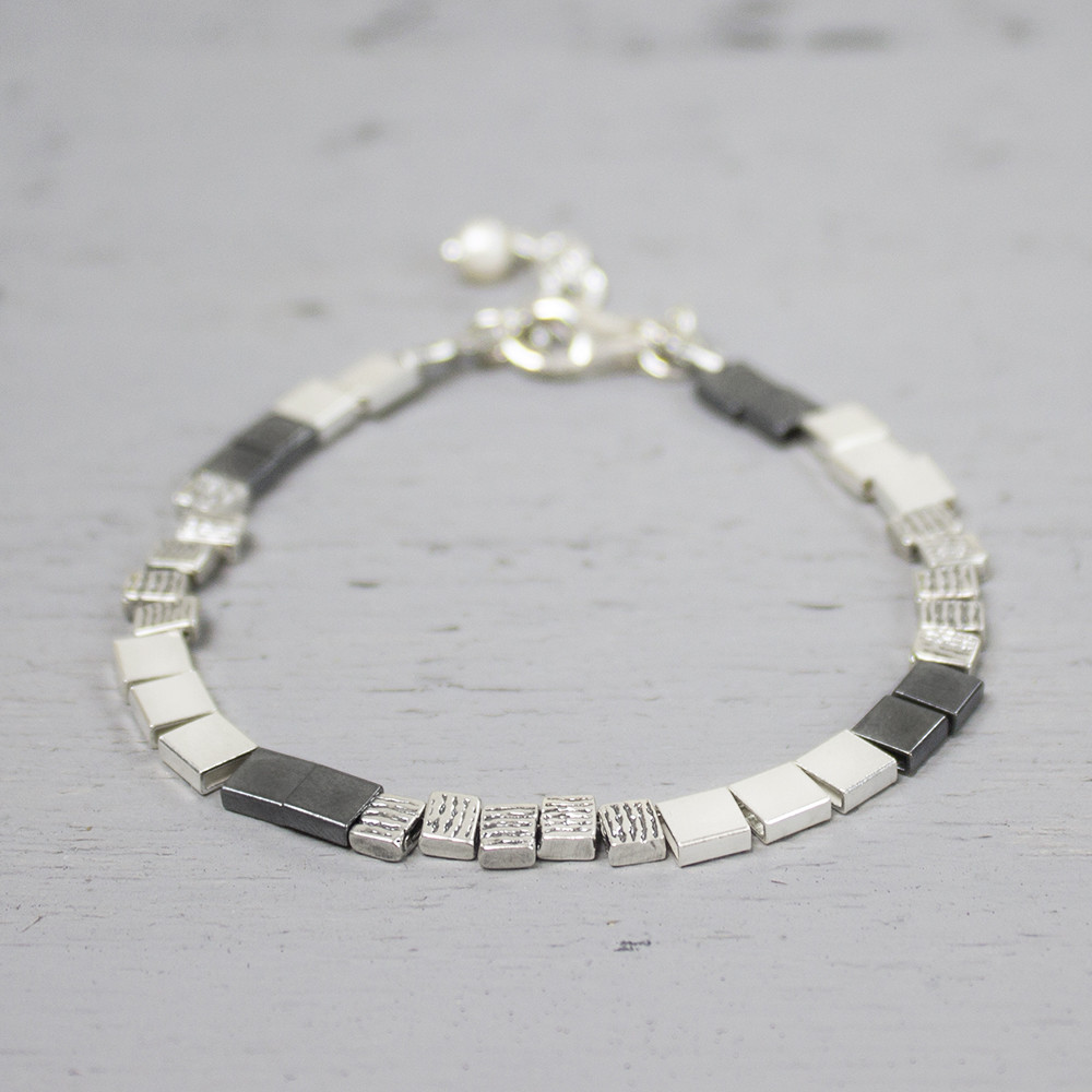 Jéh Jewels zilveren armband met geoxideerd zilver