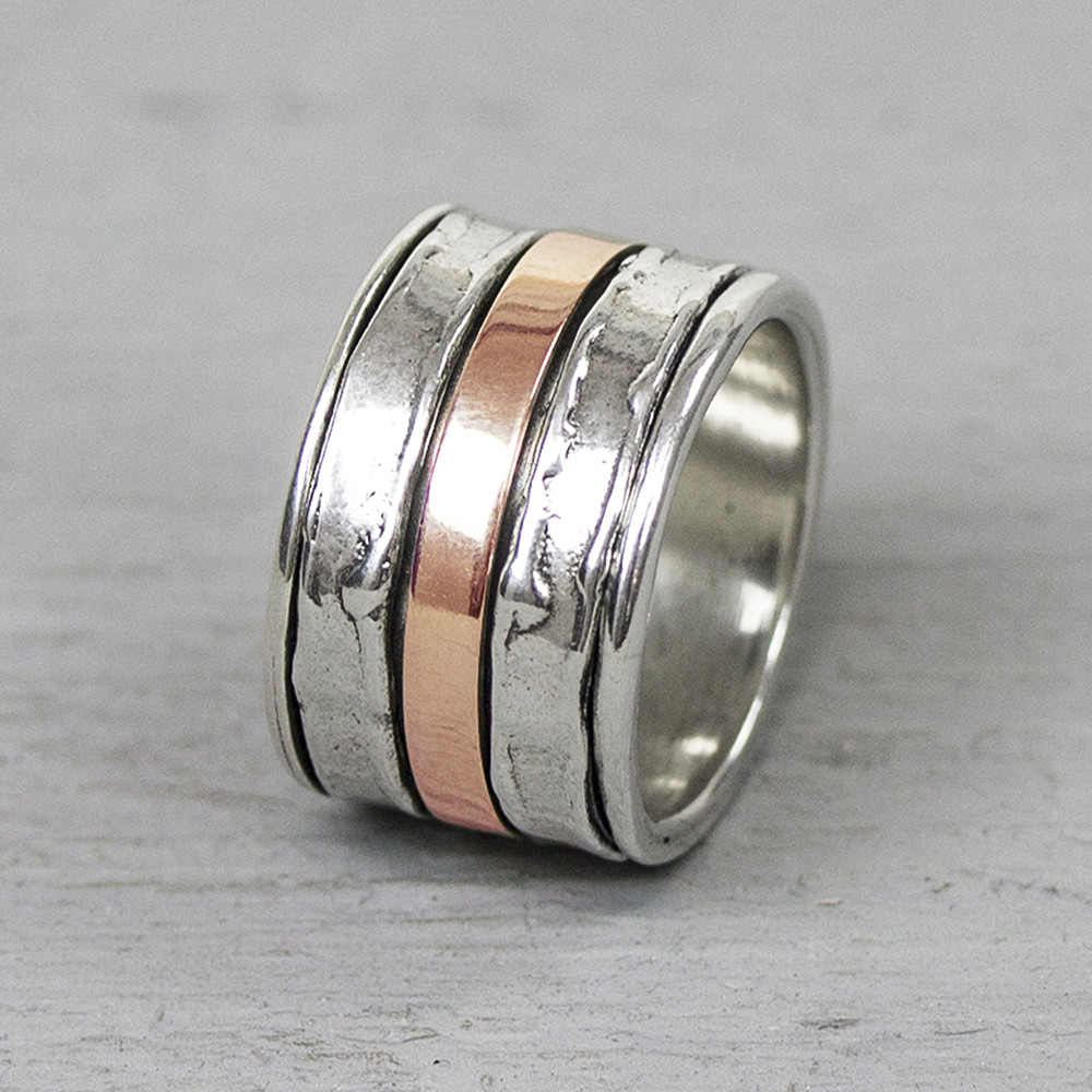 JEH19964-58 Ring met band van 9 krt rose