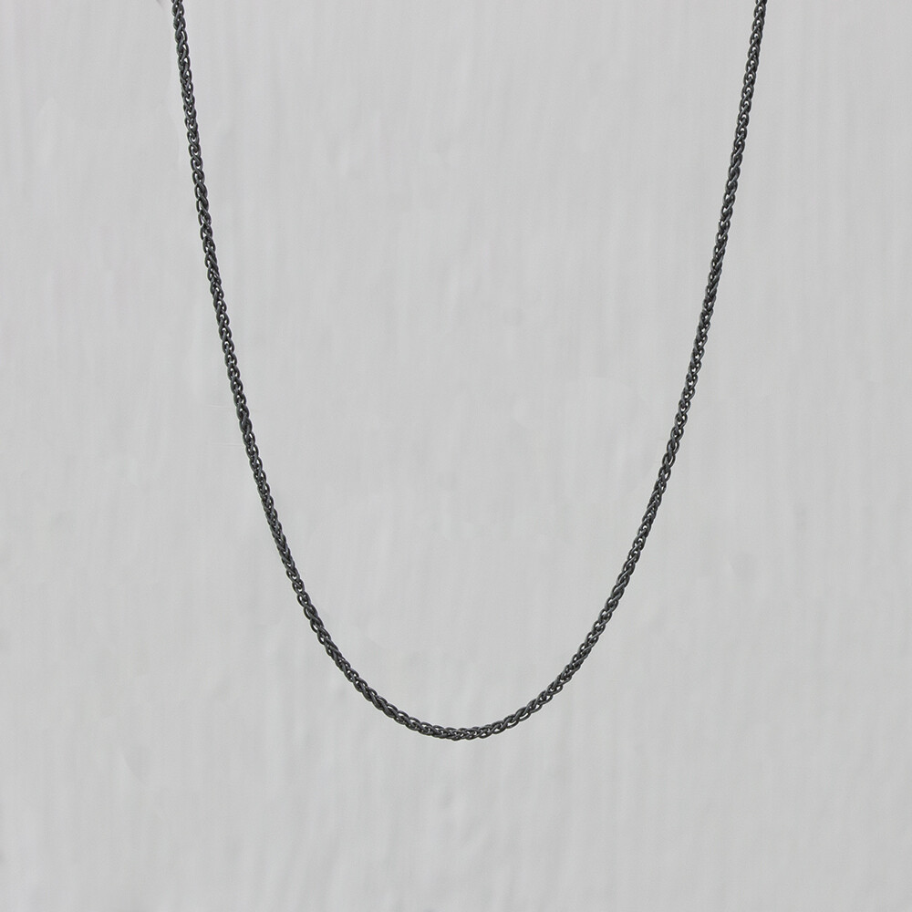 Jeh collier zilver 45cm geoxideerd 20565
