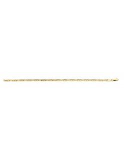 gouden Fjory armband met zilveren kern, rond venetiaan 3mm 19cm