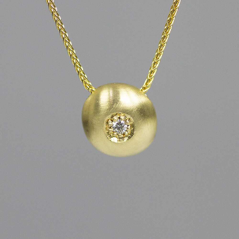 Collier gemaakt van 14 karaat goud in combinatie met diamant (0.02 ct H/SI