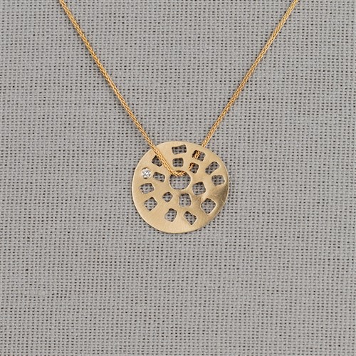 Collier G14K + 0,02CT H/SI