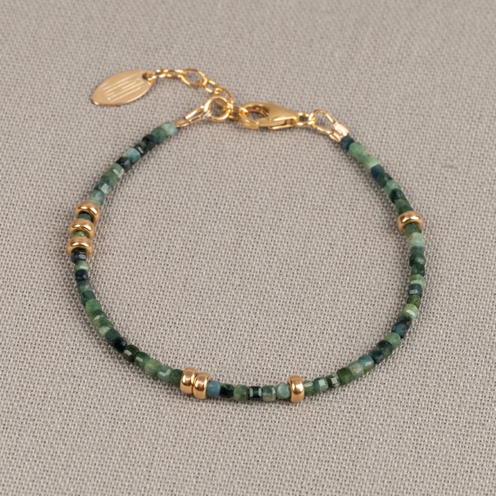 gold plated met groene tourmalijn