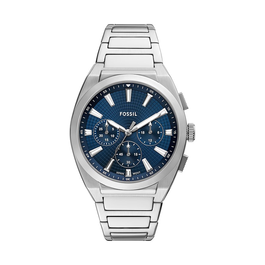 De Fossil Horloge FS6104 is een stijlvolle polshorloge met een blauw wijzerplaat, zilverkleurige roestvrijstalen behuizing en band. Voorzien van een datumfunctie en gestreepte wijzerplaatindexen, biedt het quartz uurwerk betrouwbaarheid. Nikkelvrij en allergievriendelijk, met een waterdichtheid van 5 ATM. Ideaal te dragen bij zowel formele als casual gelegenheden.