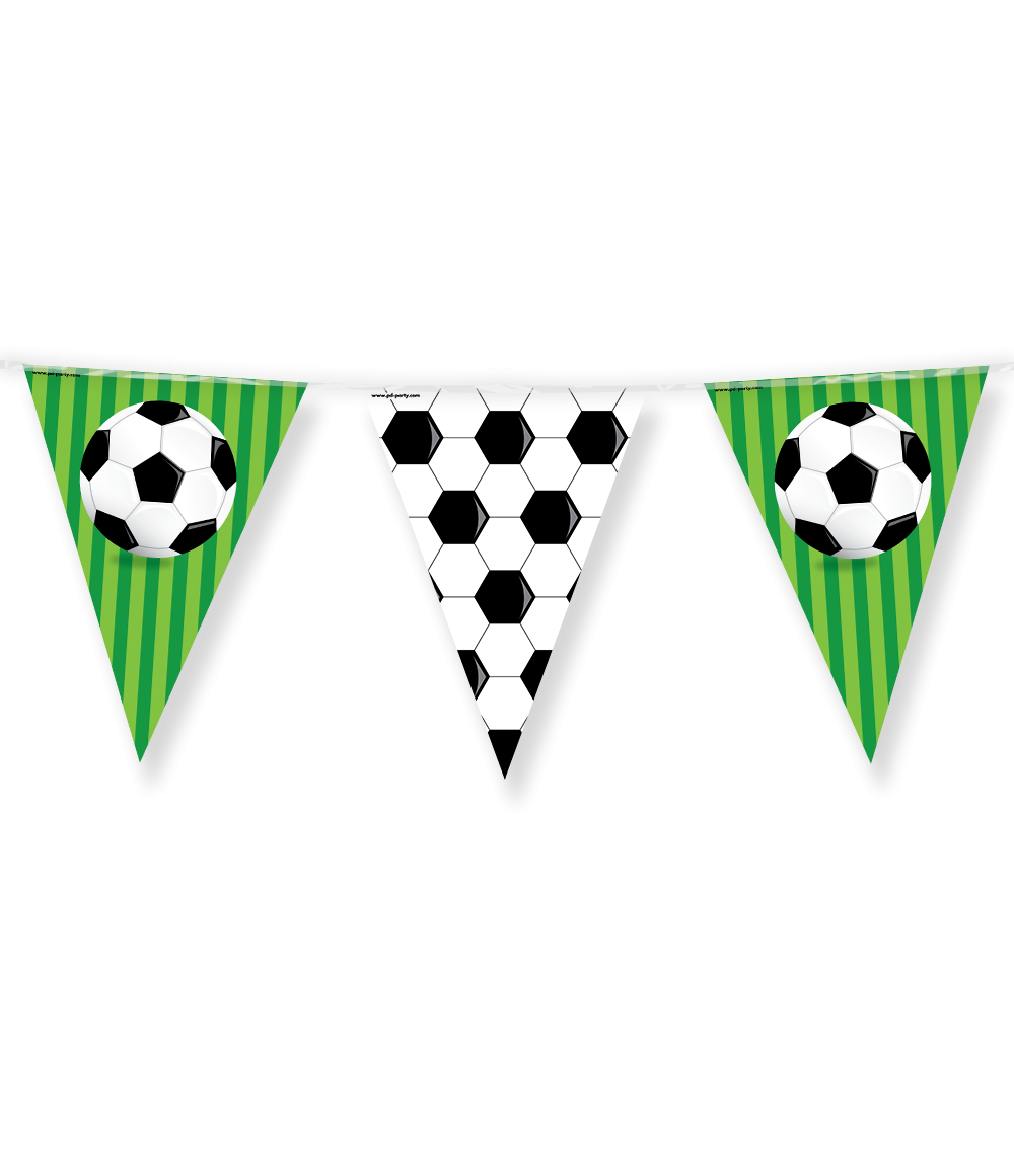 Een kinderfeestje kan niet zonder vlaggetjes en als je deze party flags foil Football koopt dan haal je direct een vlaggenlijn met een uniek thema in huis! De vlaggetjes zijn gemaakt van folie en de vlaggenlijn is 10 meter lang.