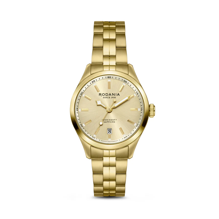Rodania Verbier dameshorloge goldplated