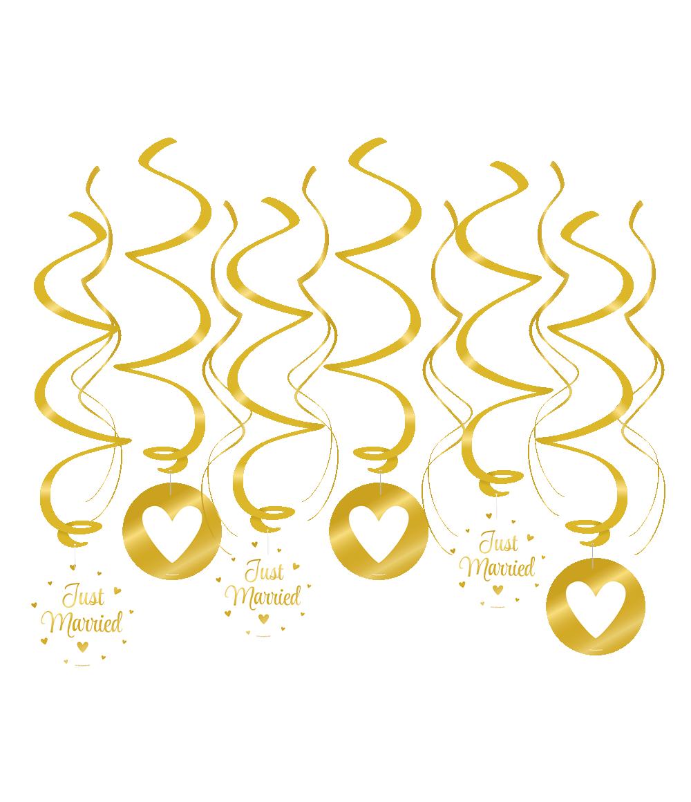Een huwelijksfeest is altijd speciaal en wat is er nou leuker dan om dit feestje leuk aan te kleden met de swirl decorations just married! De swirls zijn gemaakt van plastic en papier en zijn ongeveer 70 centimeter lang. 