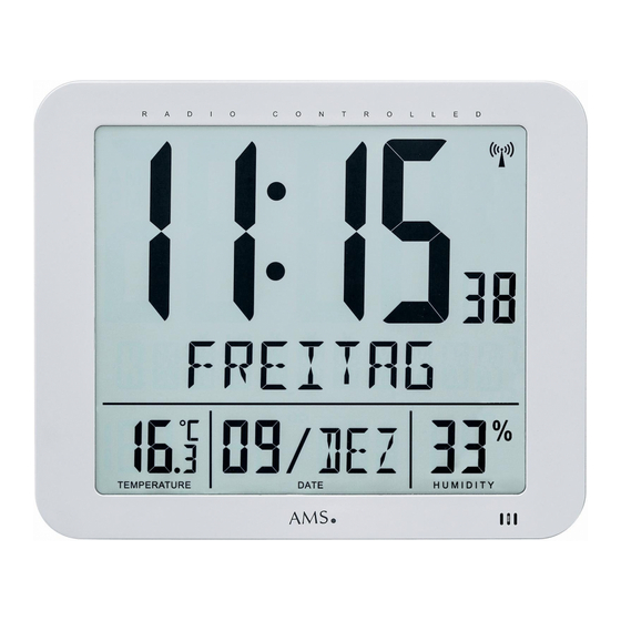 radiogestuurde wandklok met nederlandstalige dag