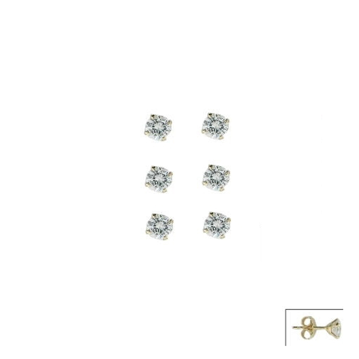 oorsteker geelgoud 18Kt met zirkonia