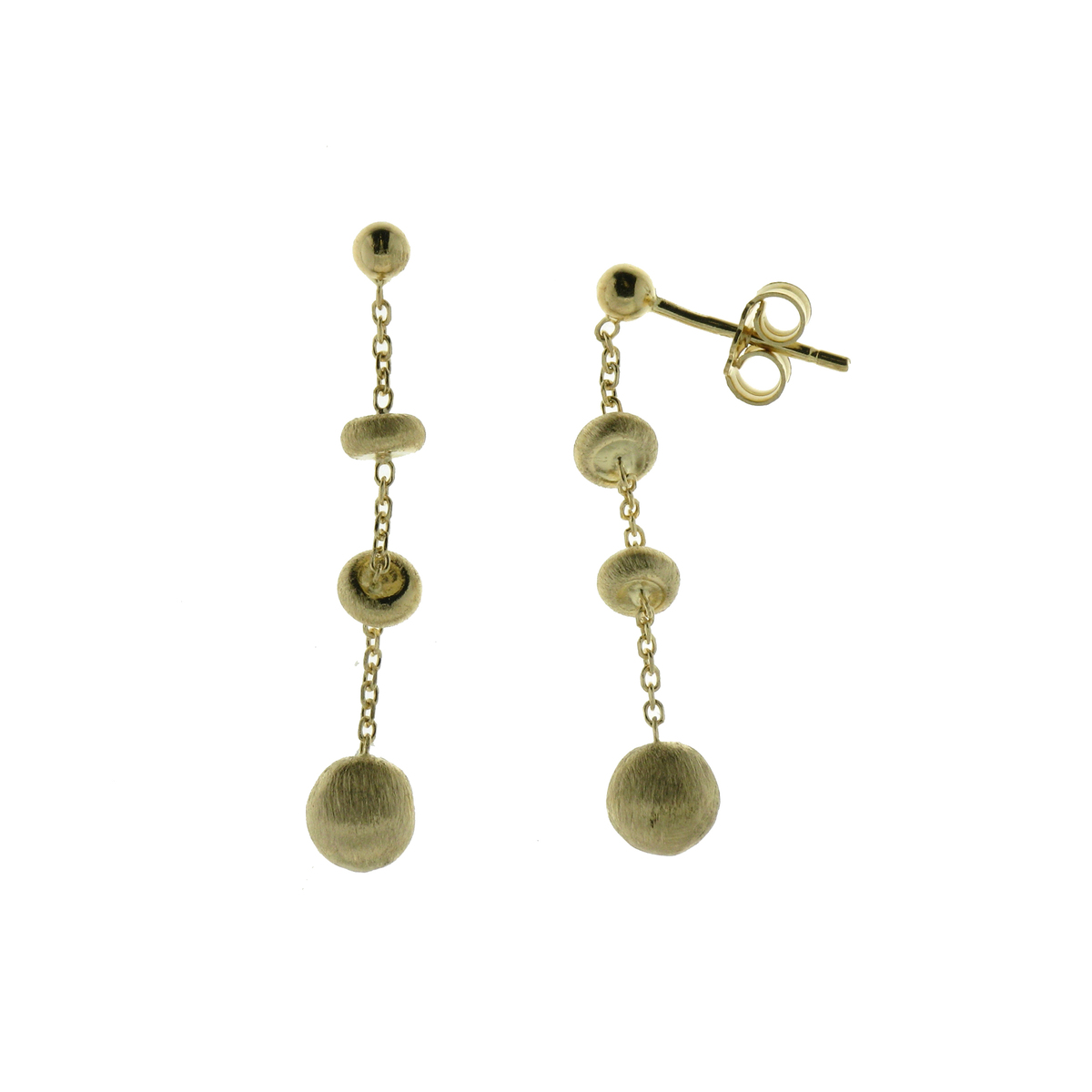 oorhanger geelgoud mat 18Kt 