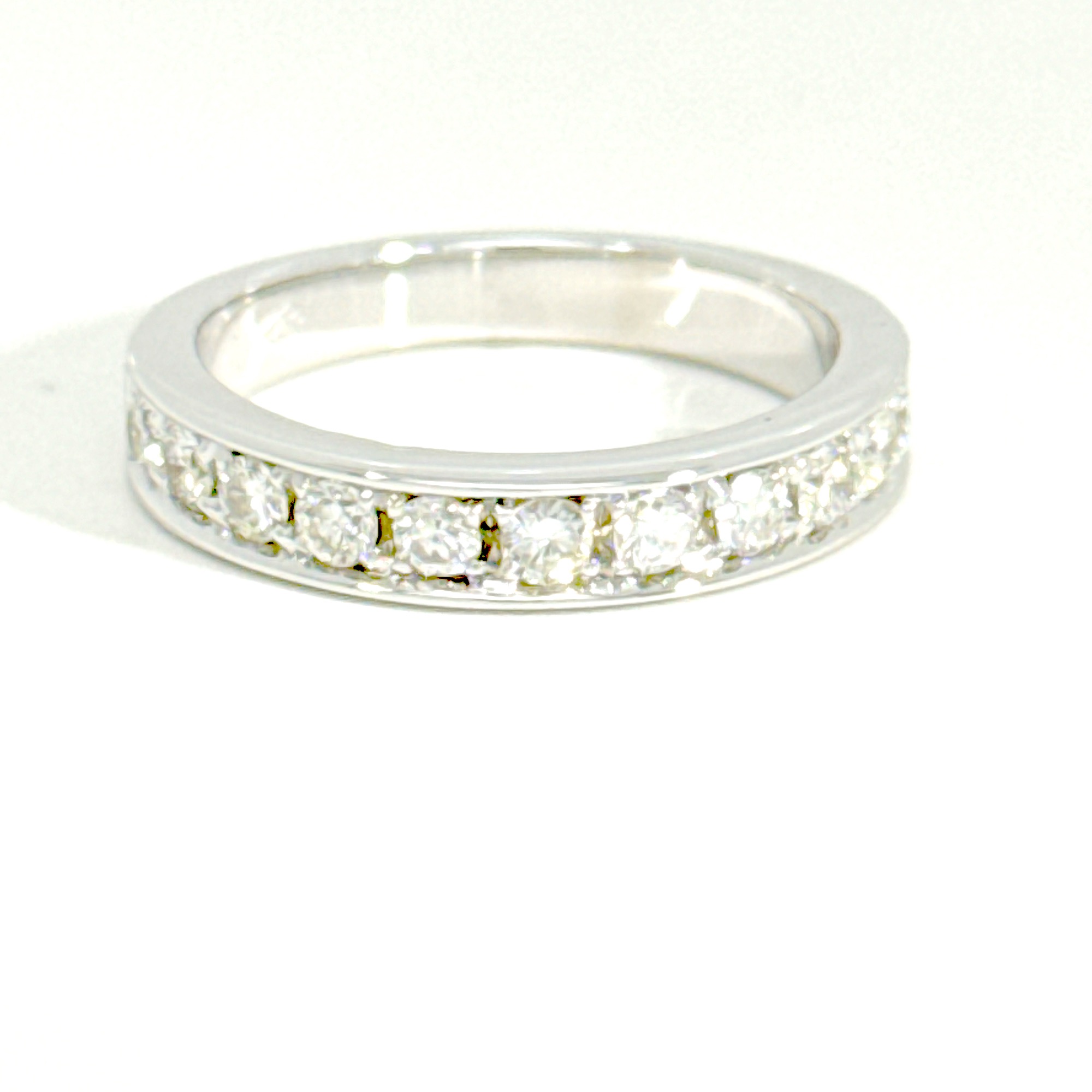 18kt wit goud pavé zetting ring 0.045ct