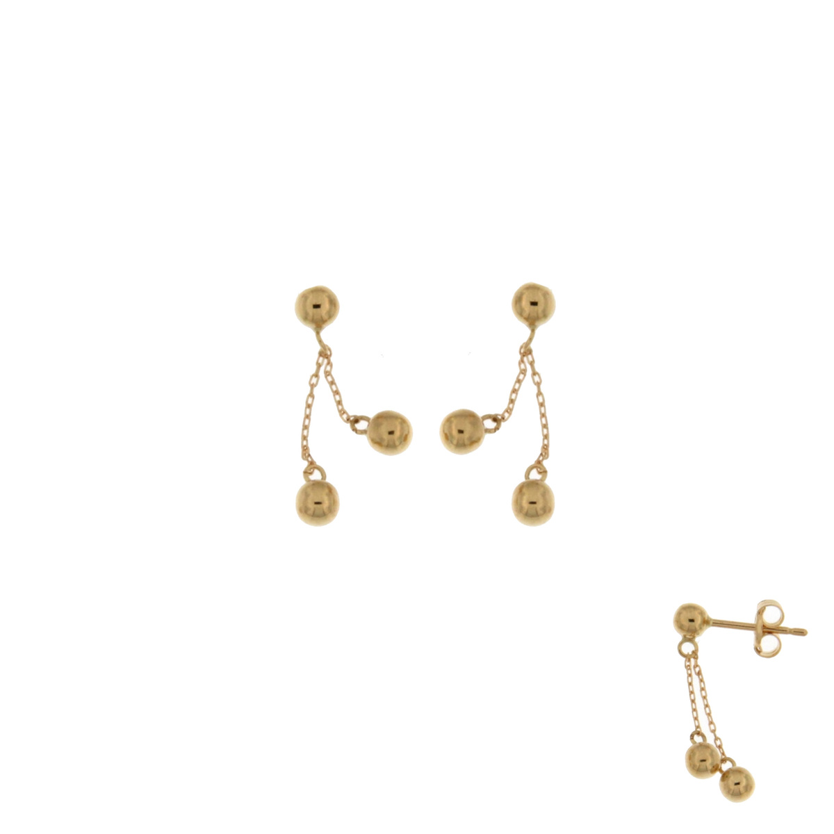 oorhangers geelgoud 18Kt