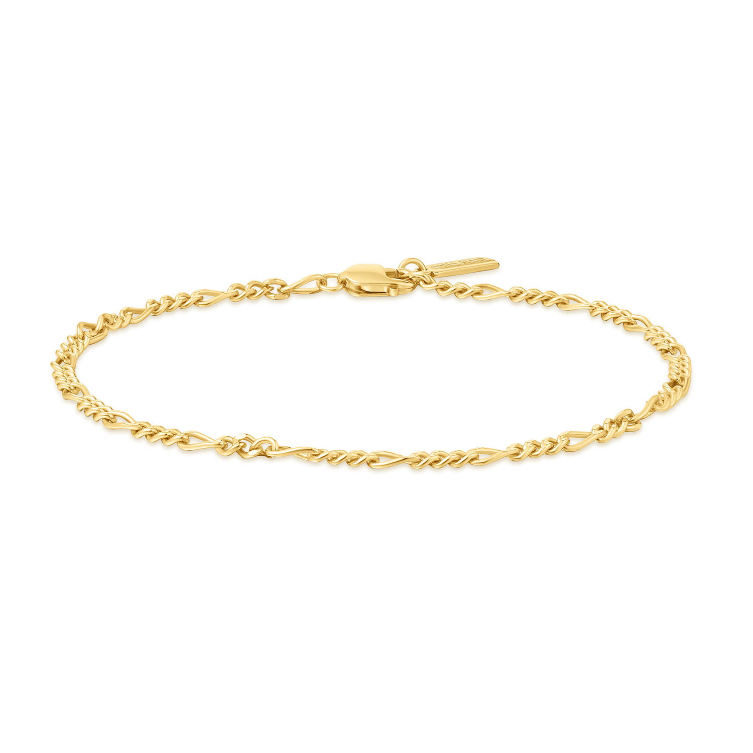 Geïnspireerd door de schoonheid van de natuur, legt Chill Voyager de essentie van zorgeloos avontuur vast. Deze look is perfect voor relaxte stranddagen of zonnige weekenden en voegt een vleugje ongedwongen charme toe aan je stijl. De Filia curb chain armband heeft schakels die een onderscheidend en exotisch ontwerp creëren en een unieke flair toevoegen. Het is perfect om te combineren met andere armbanden om je bohemien-geïnspireerde look te versterken.

HET MERK
Geïnspireerd door de laatste fashion trends is Ania Haie het toonaangevende sieradenmerk voor hoogkwalitatieve maar ook betaalbare zilveren sieraden, zonder op de kwaliteit in te leveren. Iedere collectie is gebaseerd op de laatste catwalktrends, waardoor Ania Haie snel tot hét sieradenmerk voor stijlbewuste consumenten is verkozen. Elk sieraad wordt ontworpen om te combineren met andere sieraden waardoor je je eigen look kunt creëren. Maar ook zijn Ania Haie sieraden opvallend genoeg om op zichzelf te dragen.

SPECIFICATIES
- Ania Haie
- Armband
- 925 zilver met gold plating
- Lengte 18,5cm
- AH B063-02G